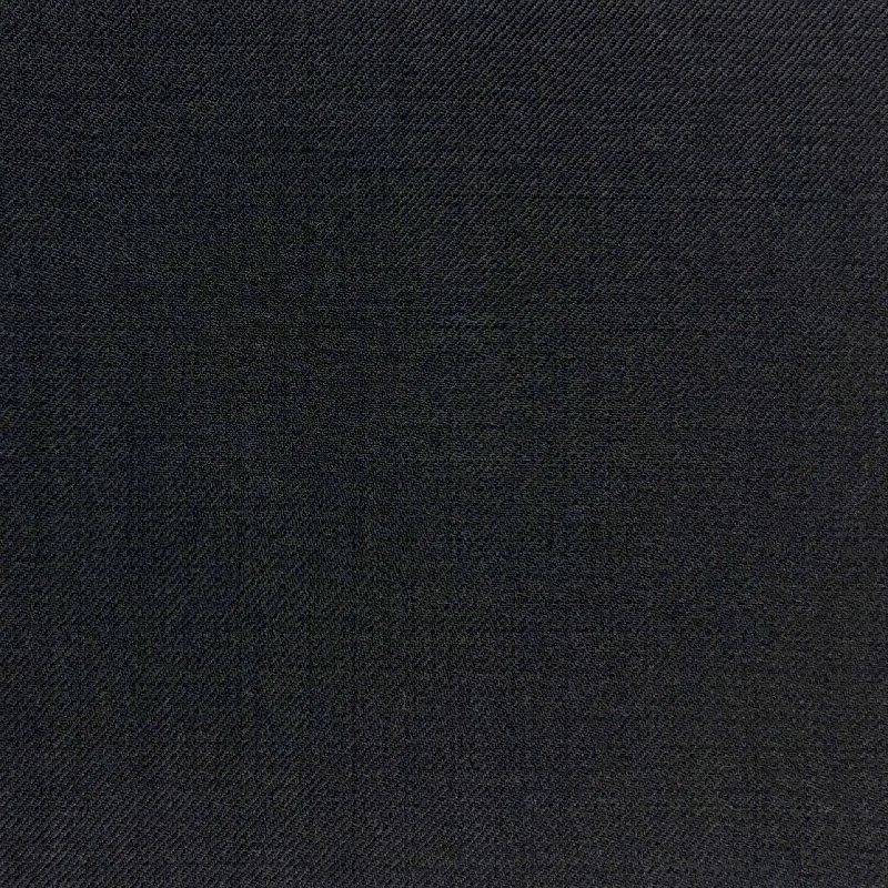 Jet Black Plain Weave With Comfort Stretch