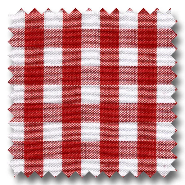 Gingham Check Poplin Red - Custom Dress Shirt