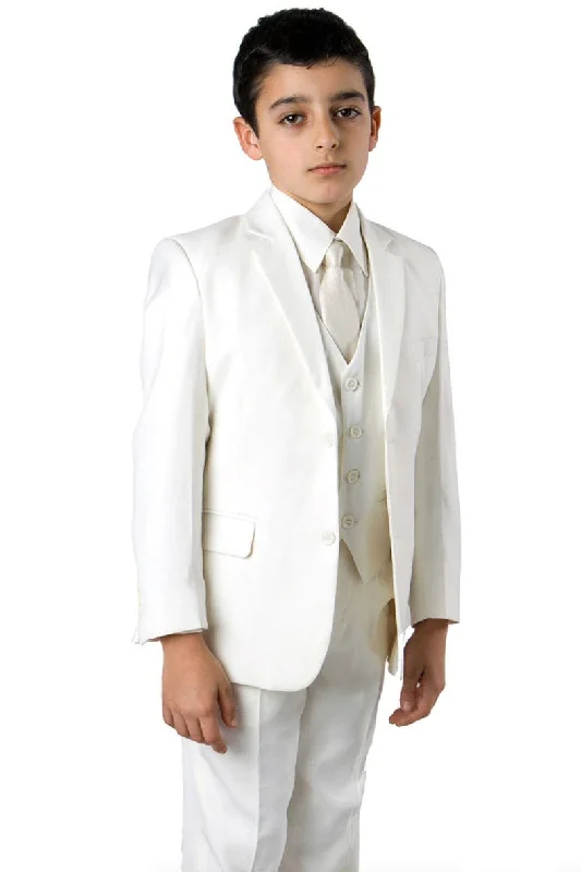 "Jacob" Kids Off-White 5-Piece Suit