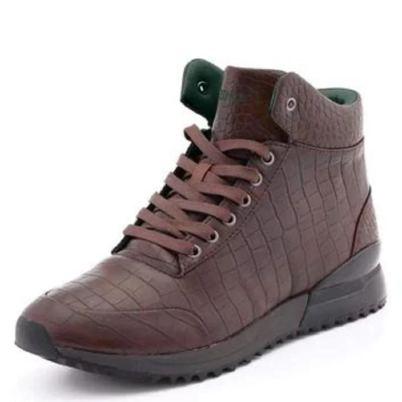 Chocolate Brown High Top Urban Sneakers