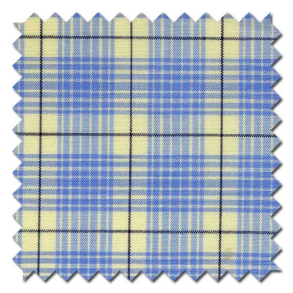 Light Blue Windowpane Check / Plaid Custom Dress Shirt