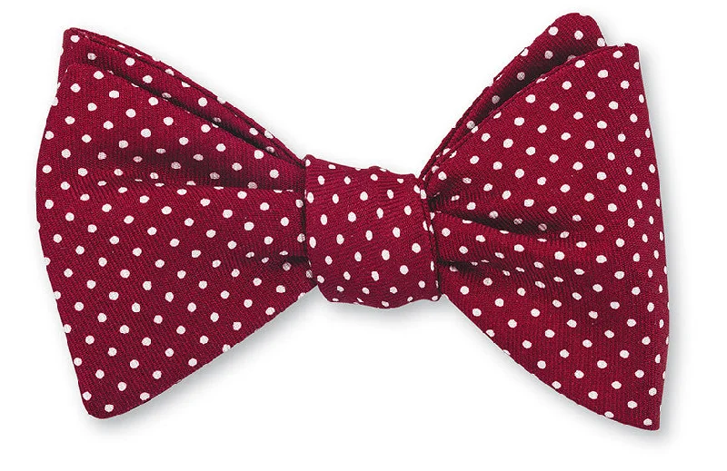 Burgundy Halstead Polka Dots Bow Tie - B3823