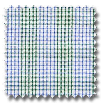 Green Blue, and White Plaid Custom Dress Shirt