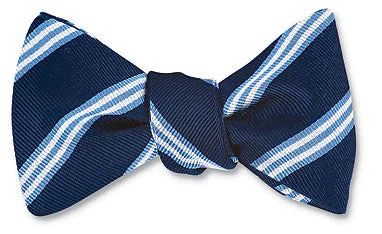 Navy/ Blue Brooks Striped Bow Tie - B1788