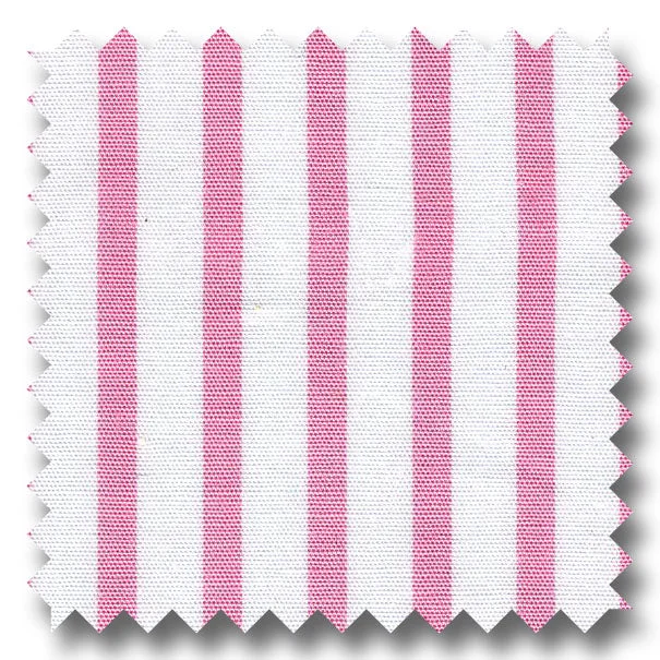 Stripe Poplin Pink and White - Custom Dress Shirt