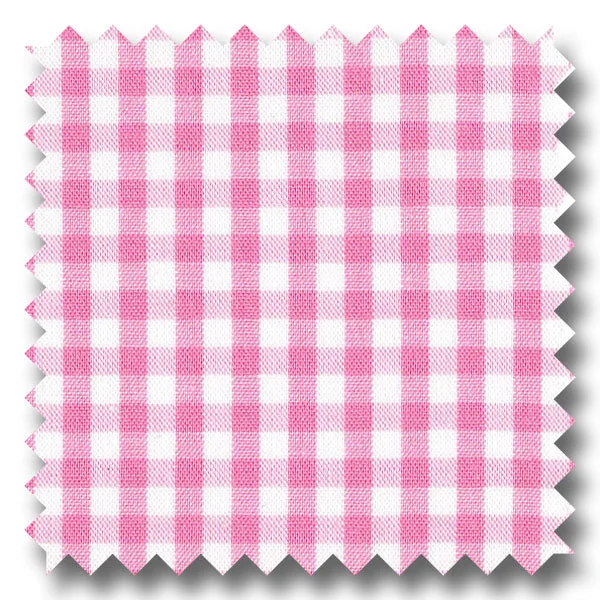 Pink Gingham Check Broadcloth - Custom Dress Shirt