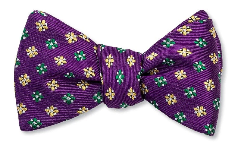 Mardi Gras Floral Bow Tie - B4961