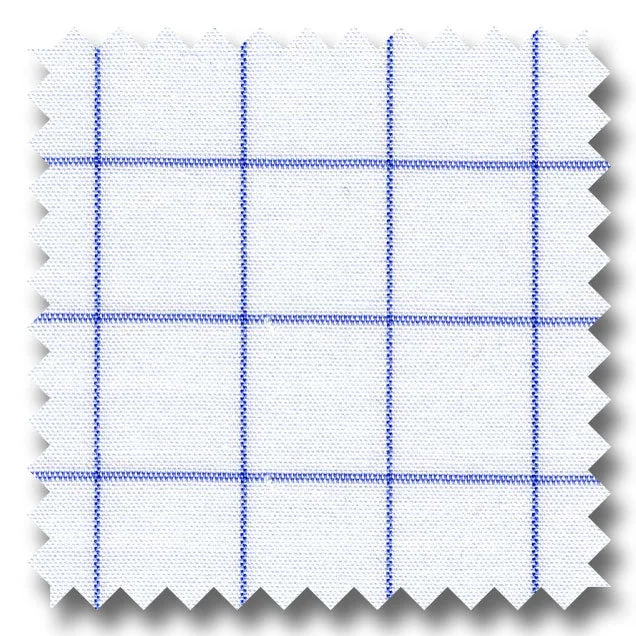 Windowpane Check Pop Blue - Custom Dress Shirt