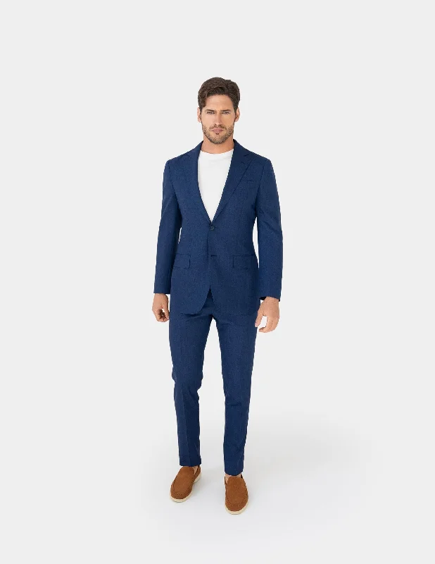 Dark Blue Single Breasted Suit