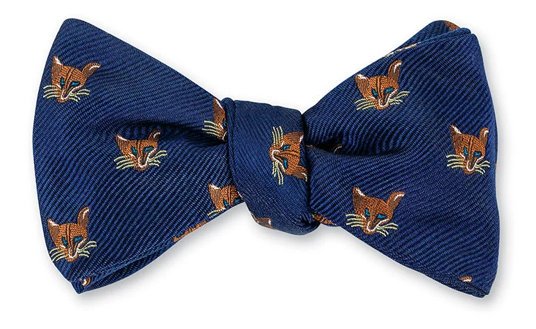 Navy Fox Mask Bow Tie - B2003