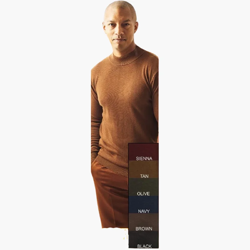 Men's Winter Mock Sweater - 6 Colors