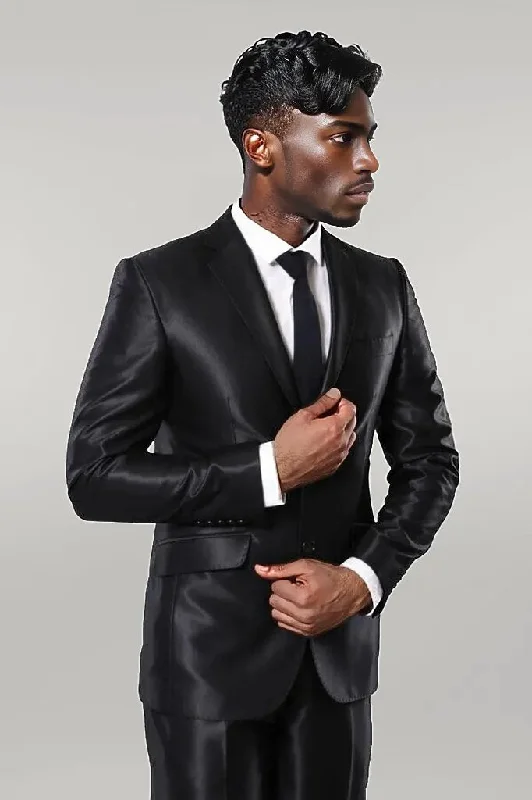 Black Shiny Men's Suit | Wessi - Wessi