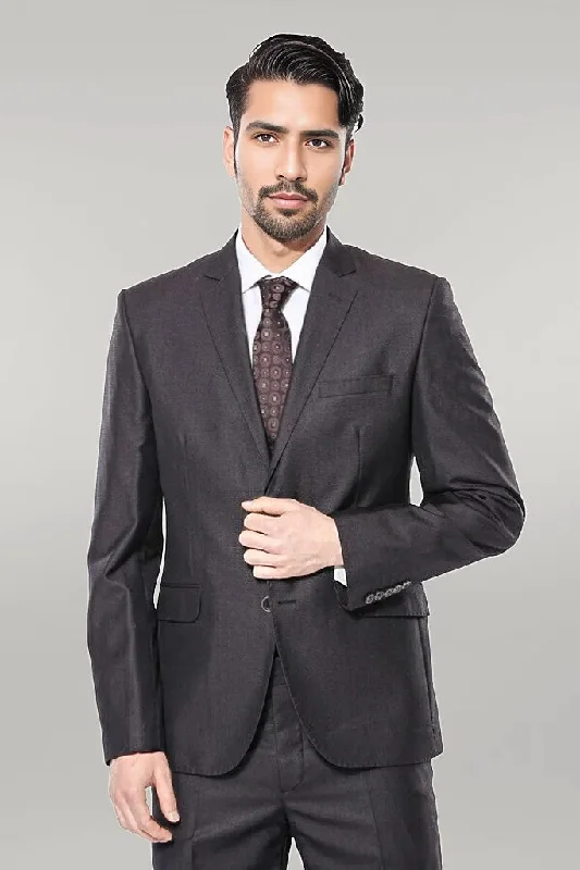 Vested Brown Patterned Men's Suit | Wessi