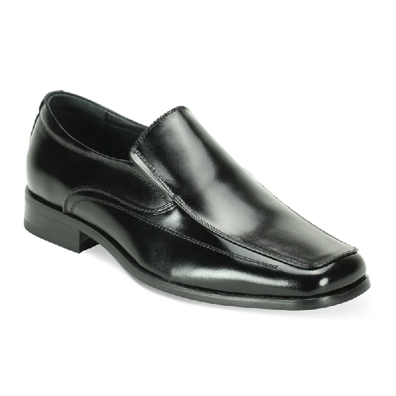 Classic Black Slip-On Moc Toe Shoes - 4940