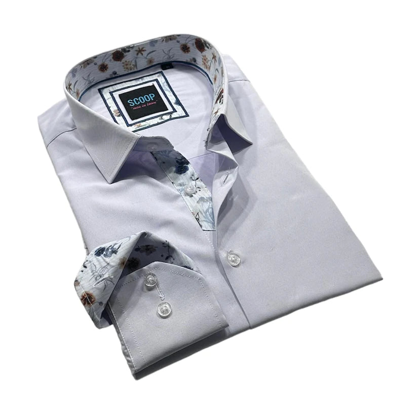 Scoop Dress Shirt - Novel/Lavender