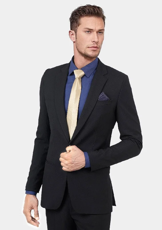 Astor Jet Black Twill Suit