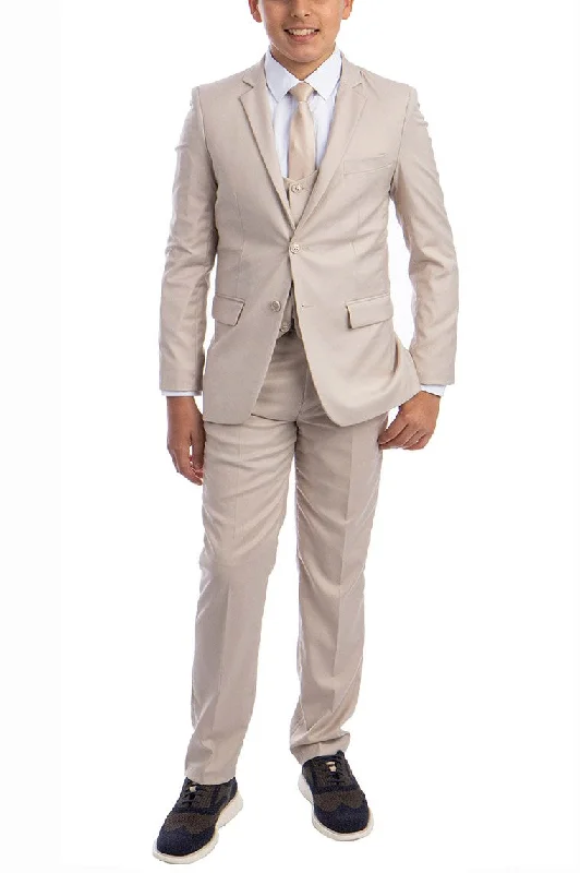 "Noah" Perry Ellis Kids Light Tan 5-Piece Suit