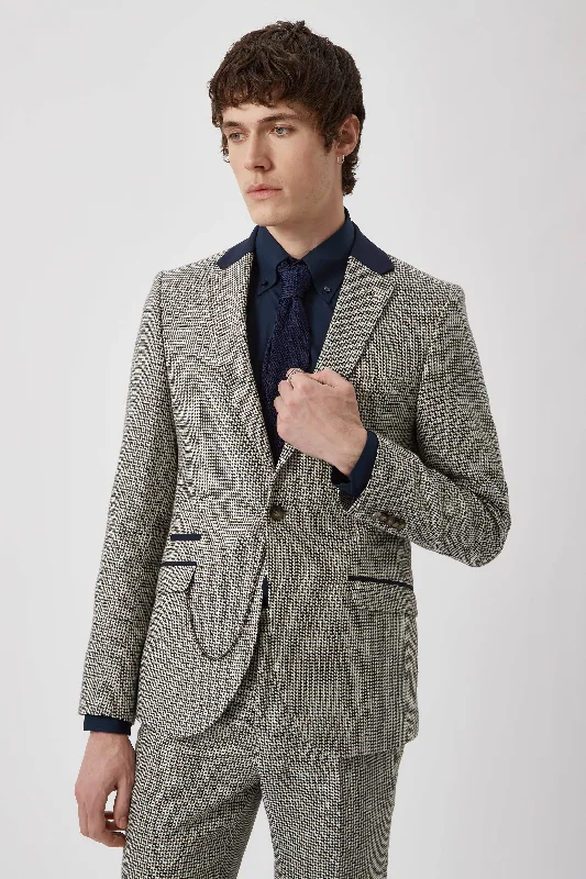 Avebury Slim Fit Brown Check Jacket - ARCHIVE