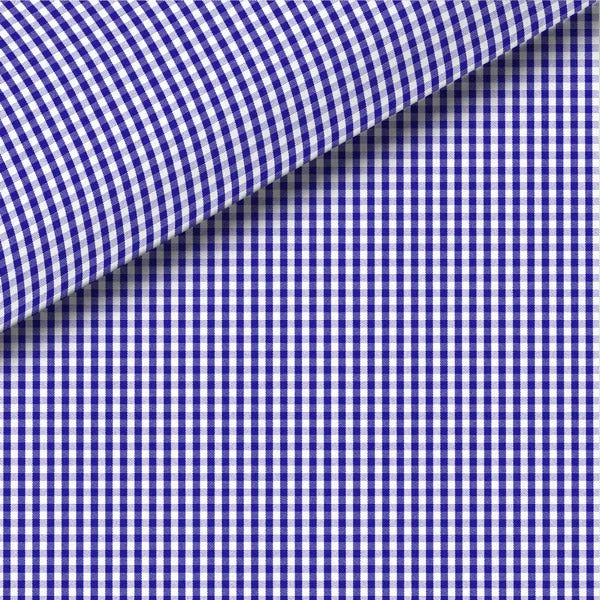 Dark Blue Check Broadcloth Dress Shirt