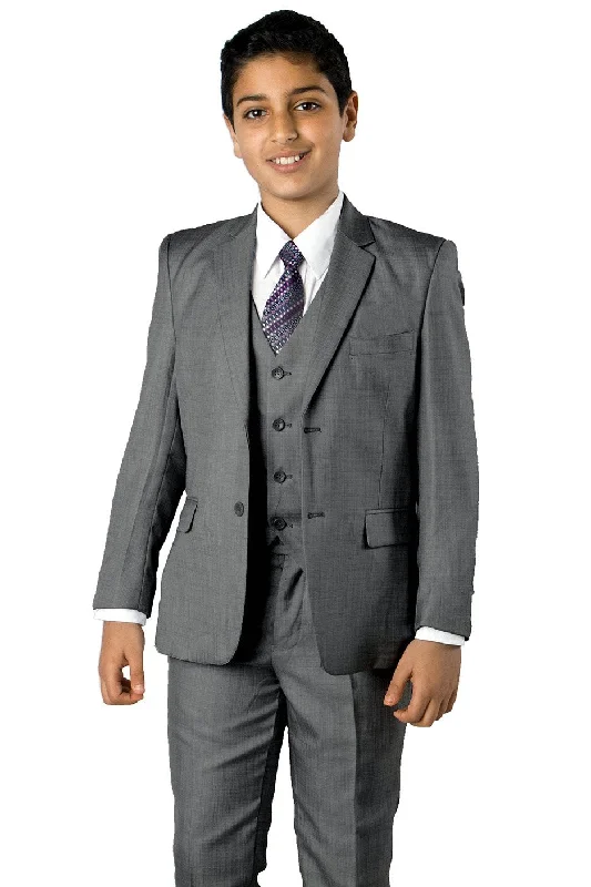 "Jacob" Kids Mid-Grey 5-Piece Suit