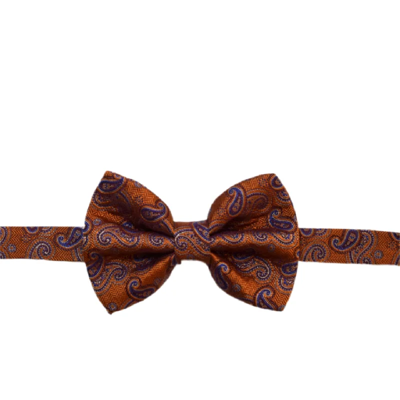 Orange bowtie with paisley