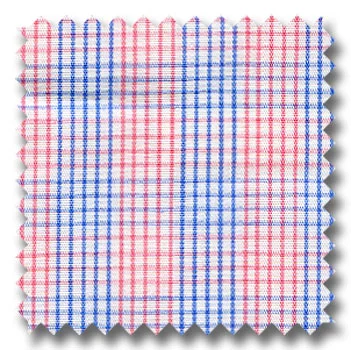 Pink, Blue, and White Plaid Custom Dress Shirt