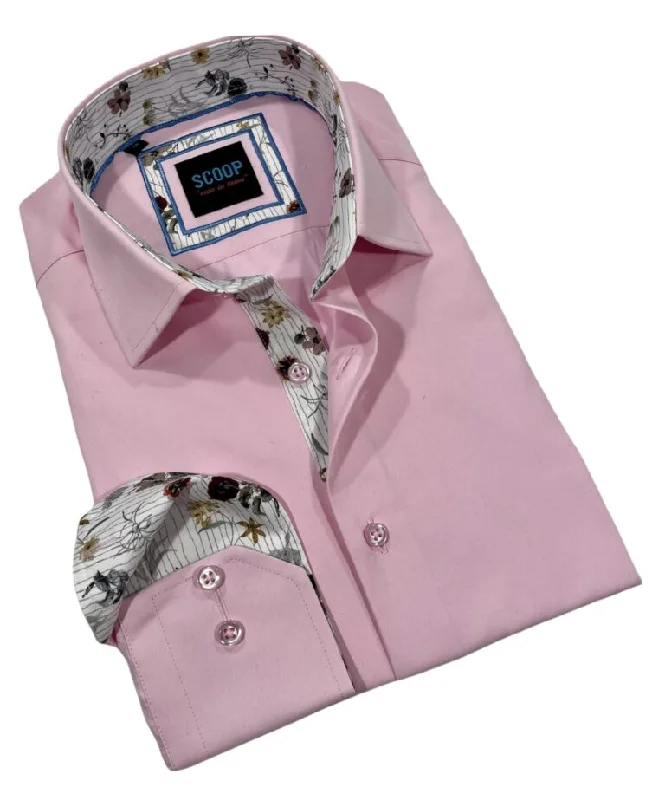 Scoop Dress Shirt - Novel/Pink