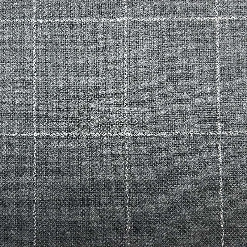 Medium Grey Windowpane With Comfort Stretch