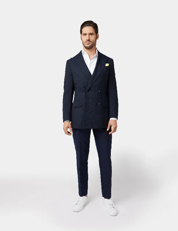 Navy Blue Double Breasted Suit