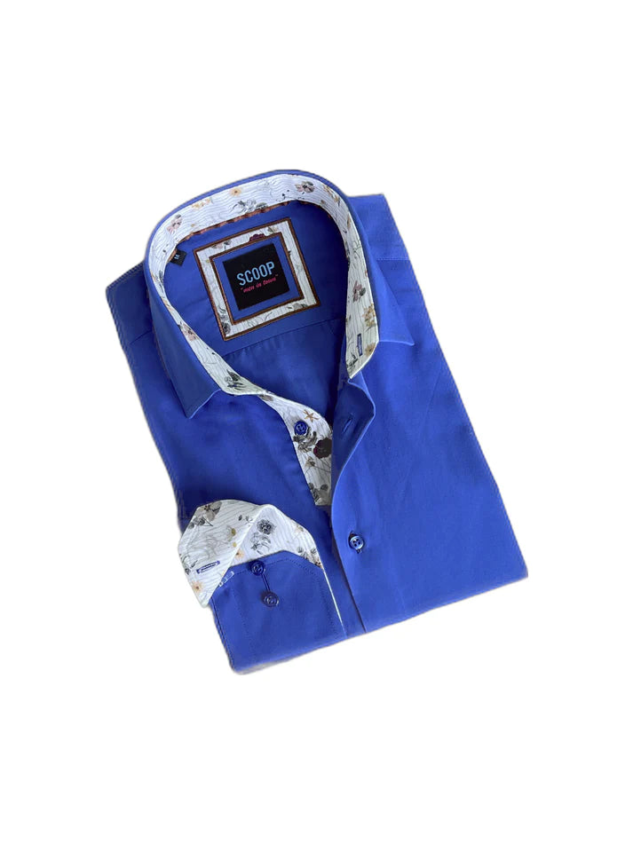 Scoop Dress Shirt - Novel/Royal Blue