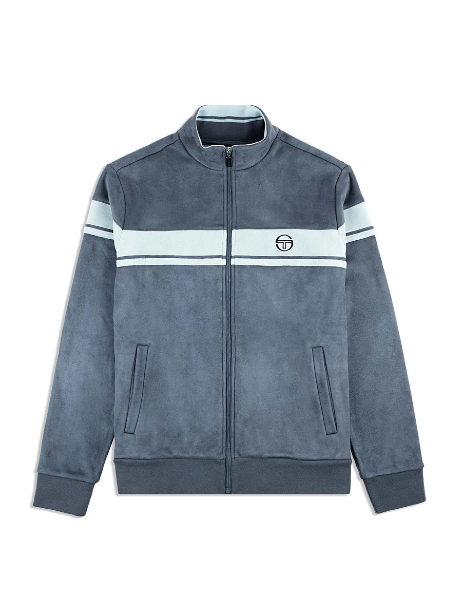 Sergio Tacchini Velour Damarindo Track Jacket - Grisaille