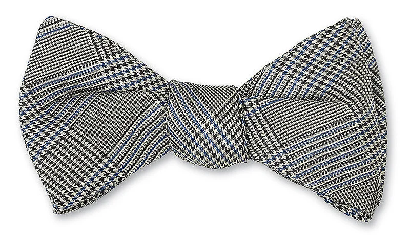 Black/ Royal Glen Plaid Bow Tie - B470