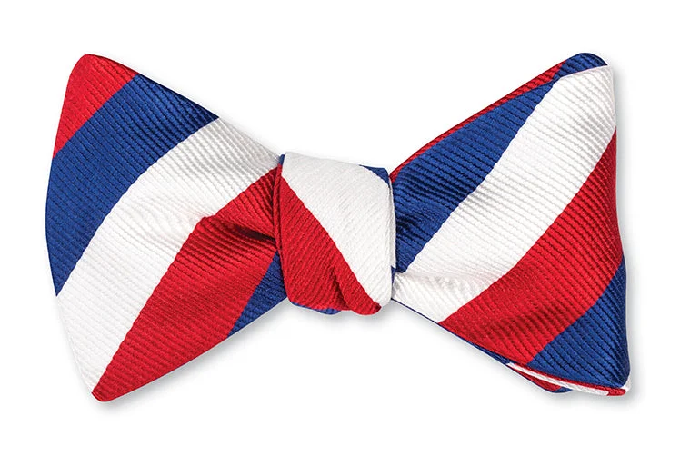 Red/White/Blue Welford Stripes Bow Tie - B4658