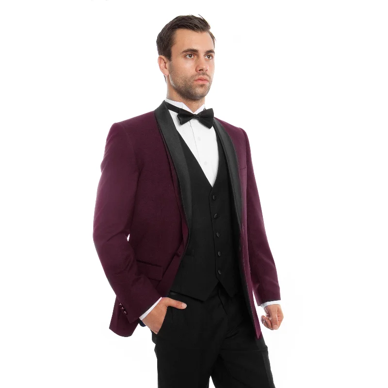 Shawl Collar Tuxedo Solid Slim Fit Prom Tuxedos For Men