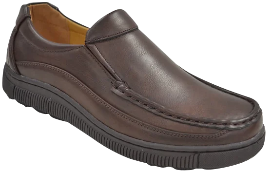 Men's Casual Slip On Loafer Shoes in Brown