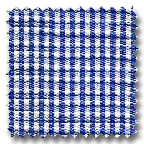 Blue Check 2Ply Broadcloth - Custom Dress Shirt