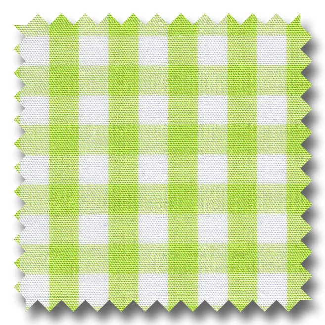 Gingham Check Poplin Lime - Custom Dress Shirt