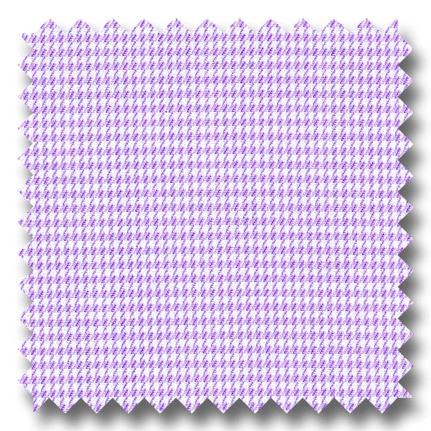 Lavender Check 2Ply Mini Twill - Custom Dress Shirt