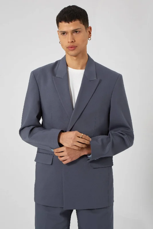 Lavoir Oversized Blue Cotton Jacket - ARCHIVE