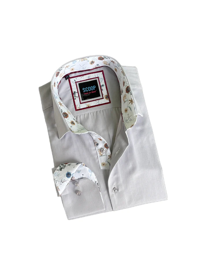 Scoop Dress Shirt - Novel/Silver