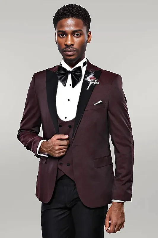 Claret Red Men's Tuxedo | Wessi