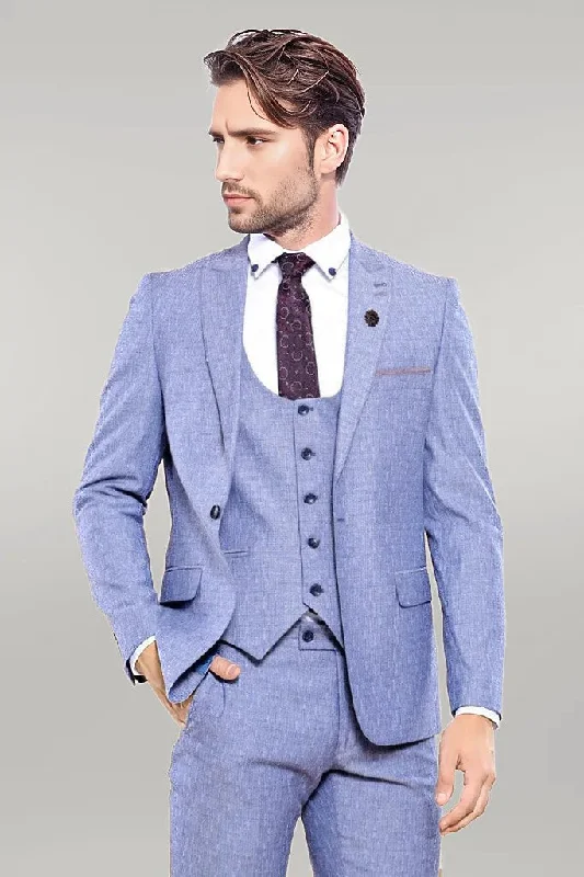 Vested Blue Men's Suit | Wessi