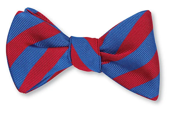 Blue/Red Bar Stripes Bow Tie - B1092