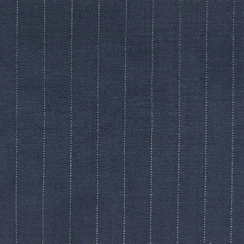 Midnight Blue Pinstripes With Comfort Stretch