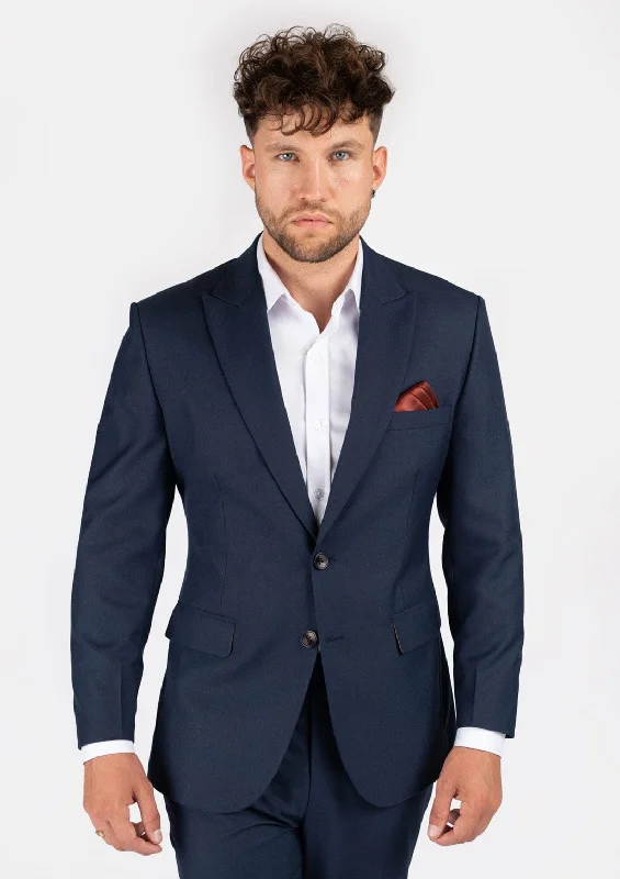 Bryant Navy Sharkskin Suit