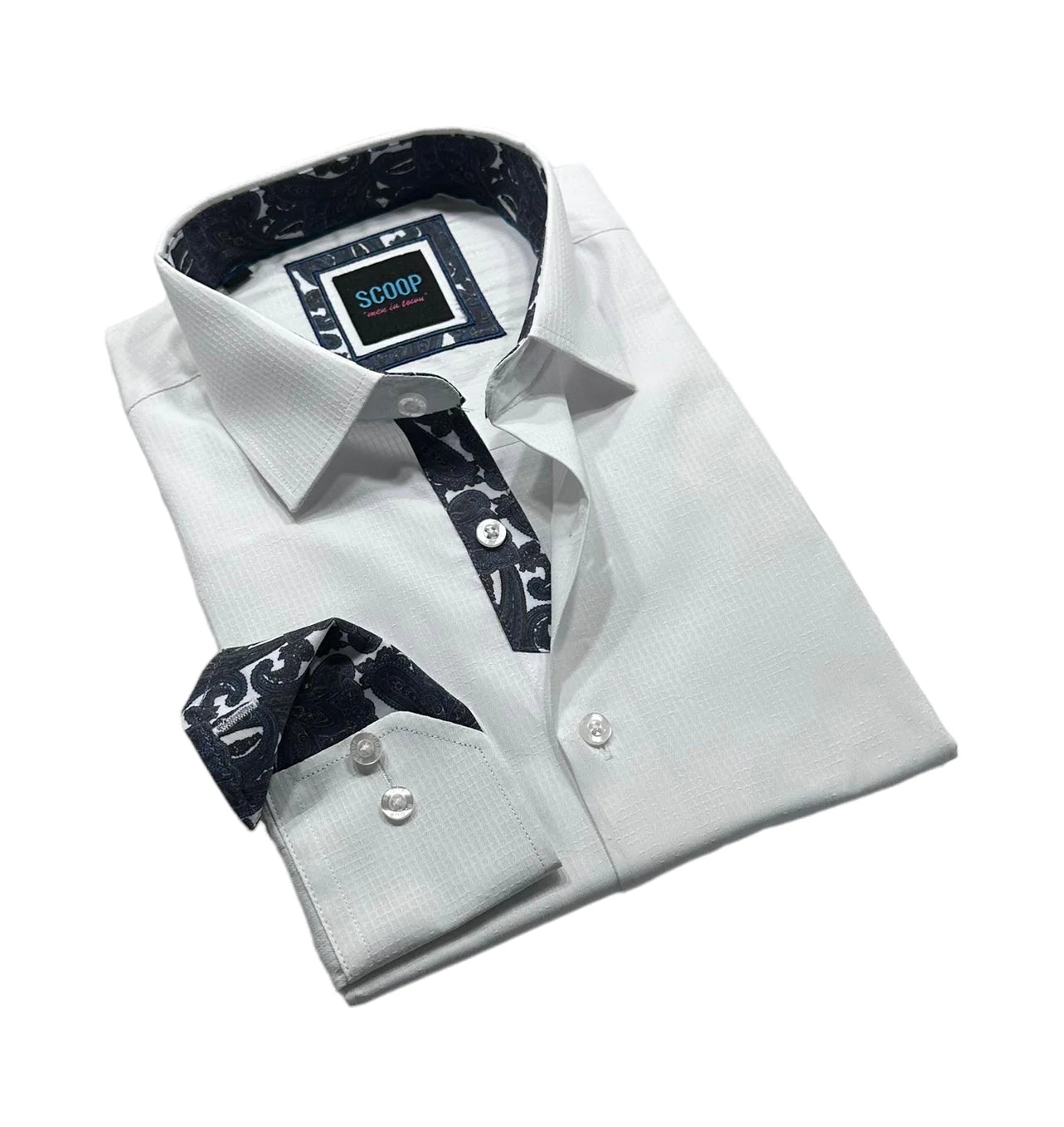 Scoop Dress Shirt - Ali/Cloud