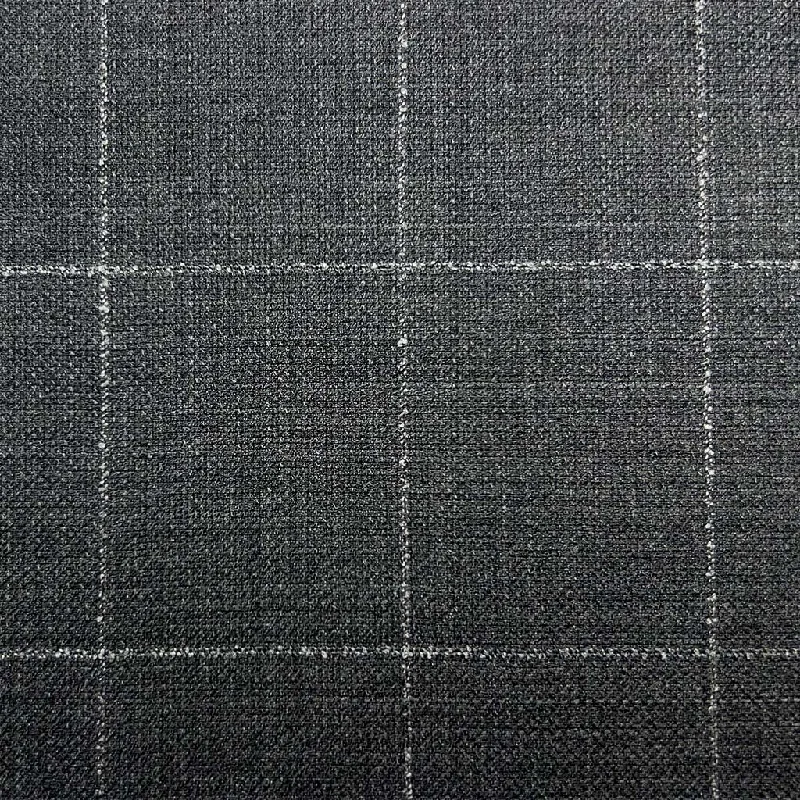 Dark Grey Windowpane With Comfort Stretch