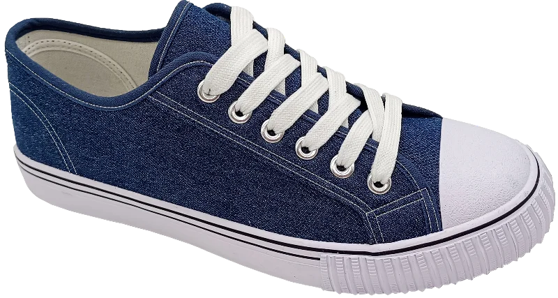 Blue Denim Lace Up Classic Canvas Men's Shoes SP643