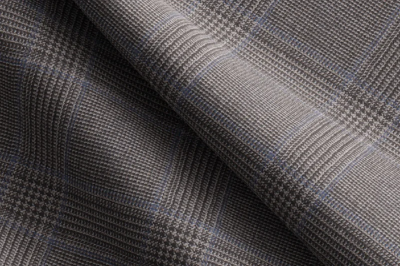 Made to Measure Brown & Blue Glen Check Blazer