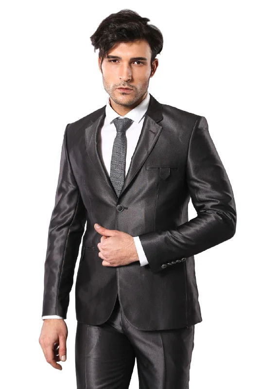 Shiny Smoked Men's Suit - Wessi